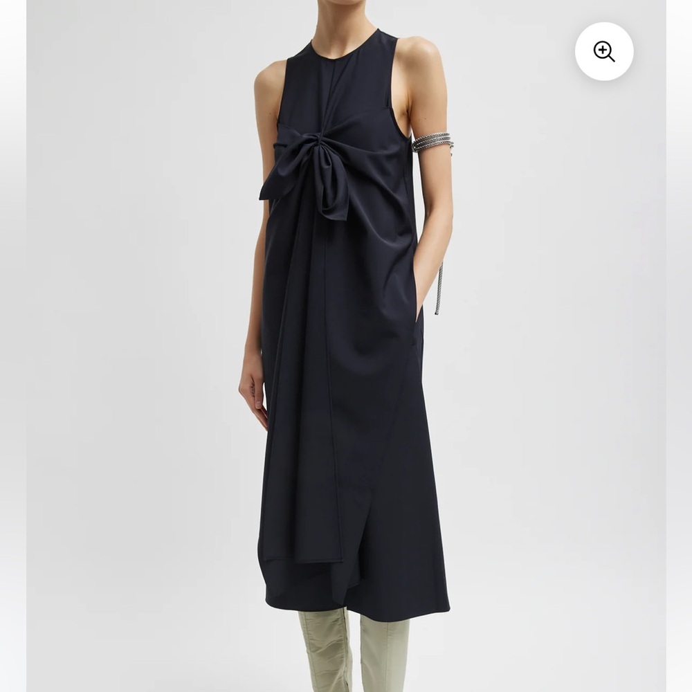 Nwt Tropical Wool Tie Front Dress sz 6 navy